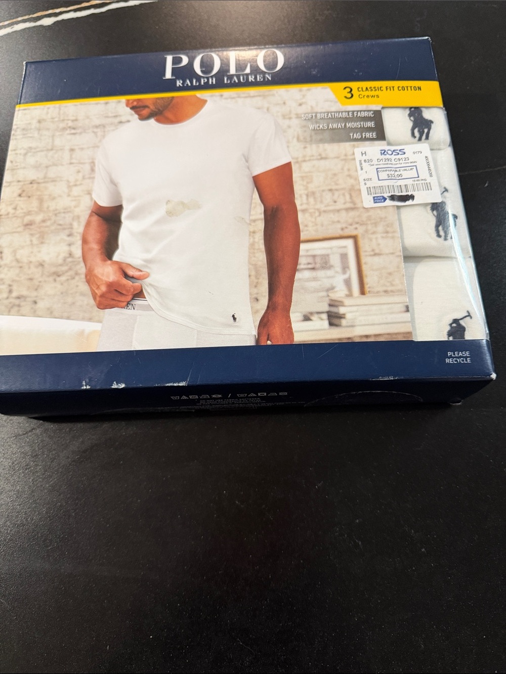 Polo by Ralph Lauren Packaged Classic Fit Tees - White & Navy